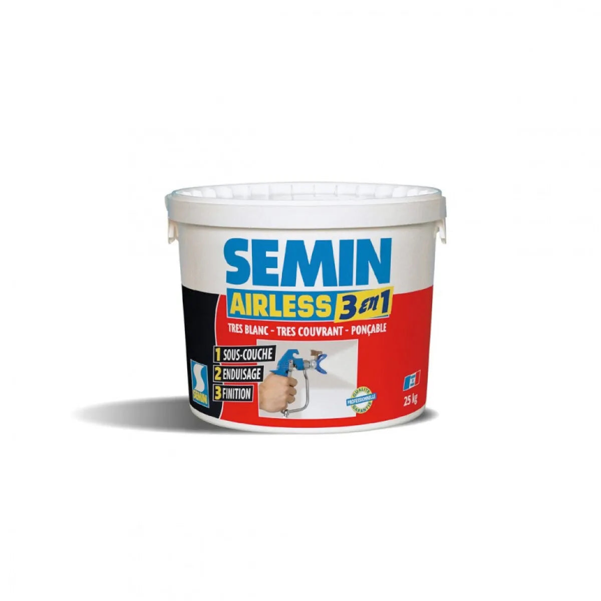 SEMIN AIRLESS 3en1 HYBRID SEAU 25kg